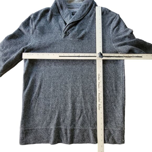 Banana Republic Mens Grey Shawl Collar Pullover Sweater Size M - Picture 11 of 15